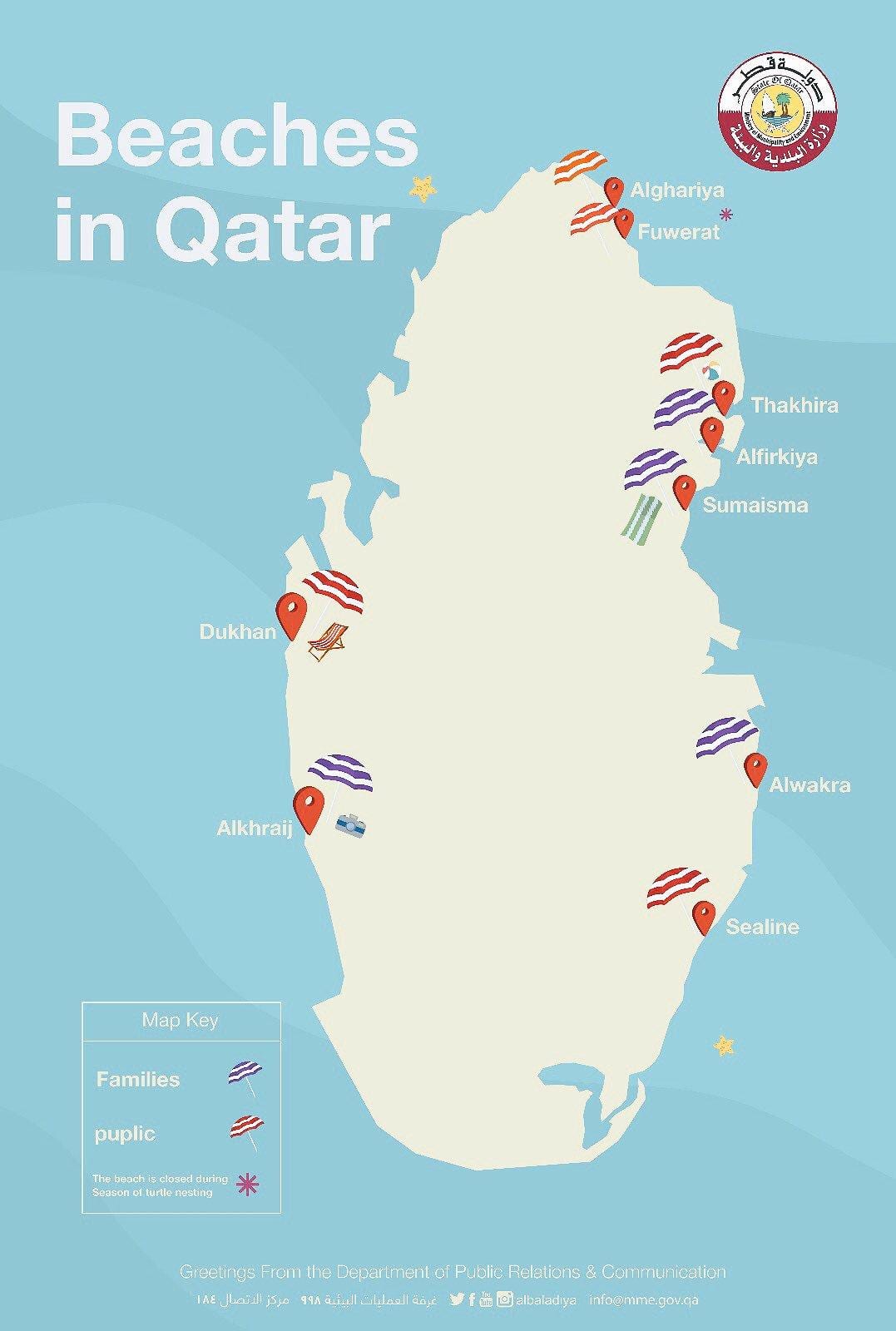al shamal, ساحل, قطر, نقشه