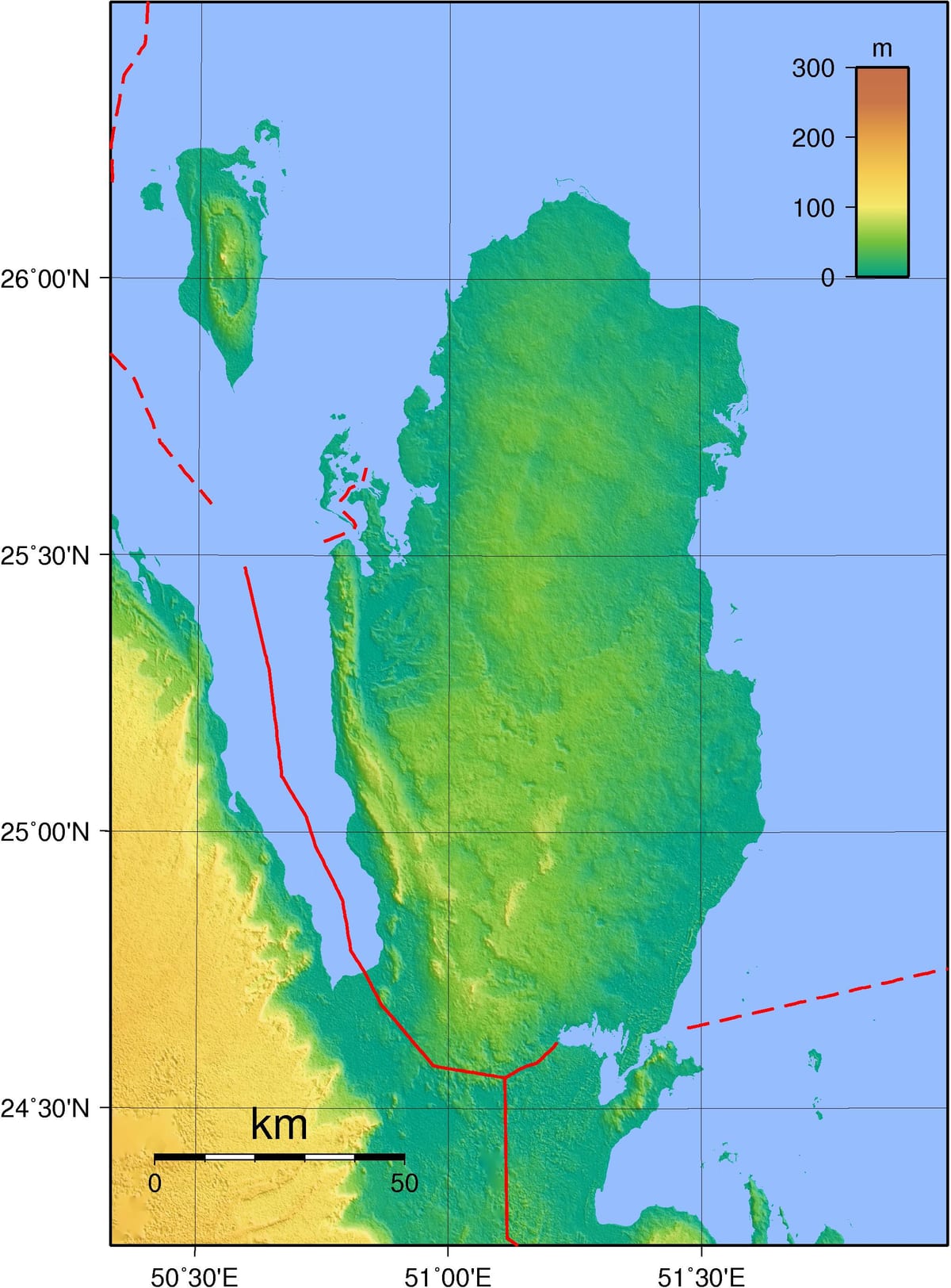 نقشه قطر جغرافیا