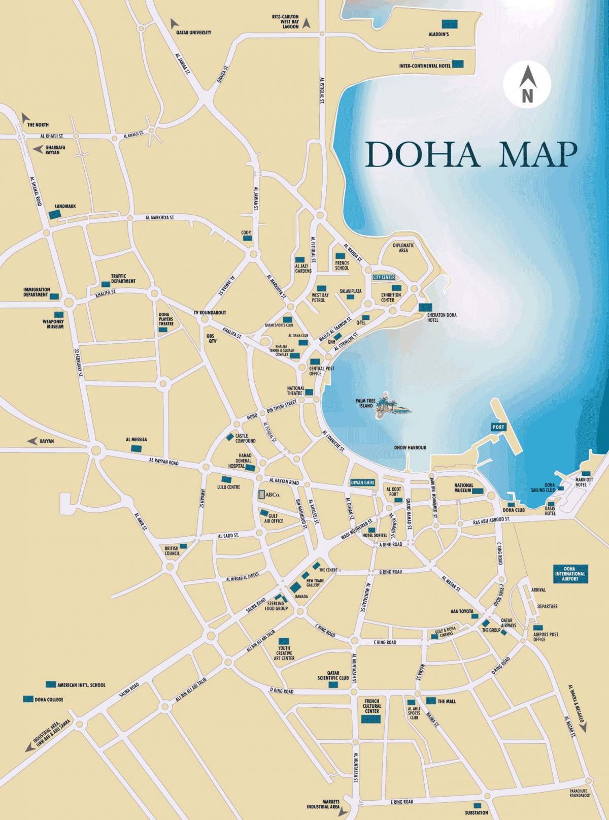 نقشه از دوحه قطر