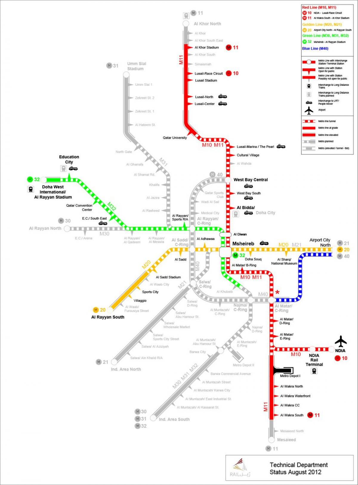 قطر نقشه مترو