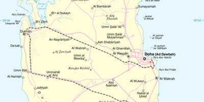 قطر مسیر جاده نقشه