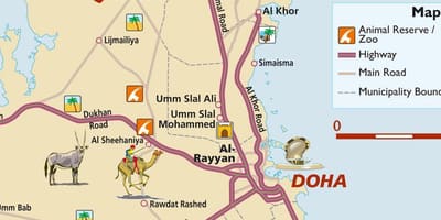 نقشه گردشگری قطر