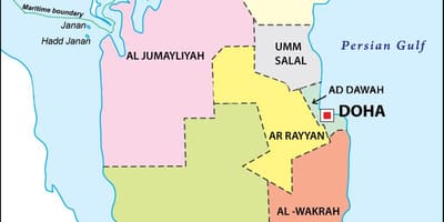 نقشه قطر منطقه