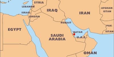 قطر کشور در نقشه جهان