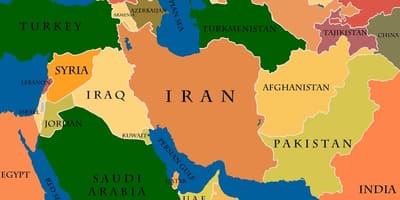 نقشه قطر و خاورمیانه